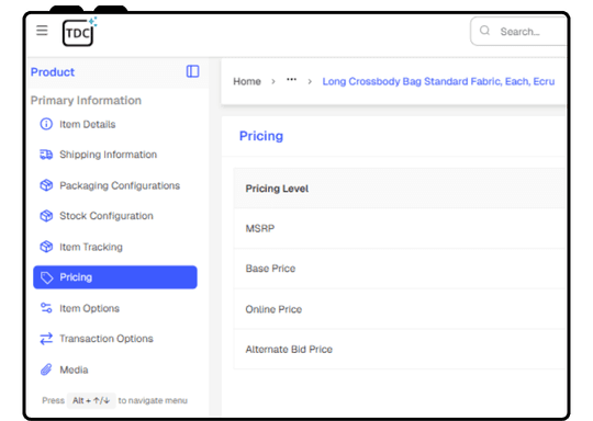 Flexible Pricing Control