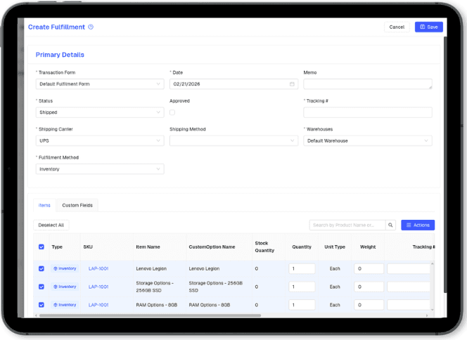 Line-Level Fulfillment Flexibility