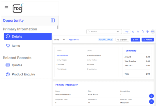 Opportunity Pipeline Management
