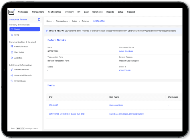 Unified Returns Management