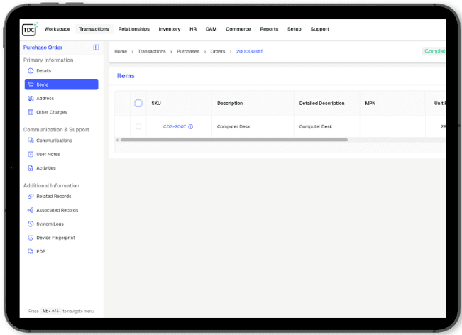 Efficient Control Over Order Fulfillment