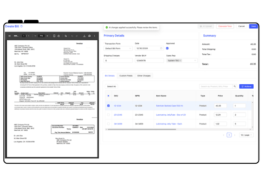 Smart Bill Upload