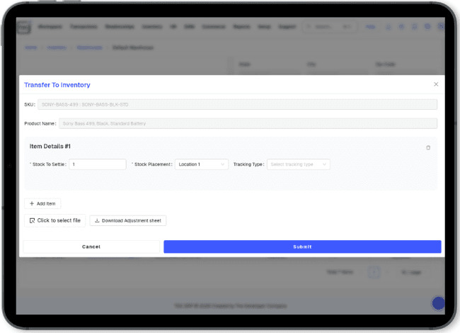 Transfer Order Receiving